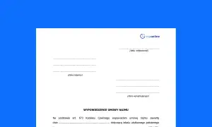 Formularz wypowiedzenie umowy najmu. Dokument zawiera pola na dane najemcy, wynajmującego, datę i miejscowość.