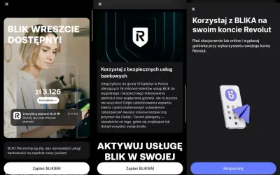 Jak założyć konto Revolut i aktywować BLIK. Aplikacja pokazuje, jak płacić i wypłacać gotówkę.