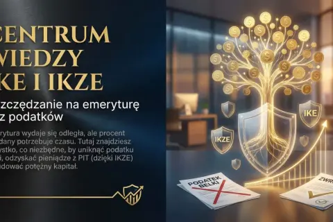 Drzewo życia z monetami symbolizuje wzrost kapitału. Centrum Wiedzy IKE i IKZE oferuje oszczędzanie na emeryturę bez podatków, pomagając zbudować potężny fundusz emerytalny.