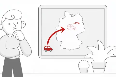 Zastanawiasz się nad akcyzą za auto? Na mapie Niemiec widać wzrost o 10% dla importowanego samochodu.