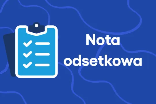 Ikona listy zadań obok napisu "Nota odsetkowa".