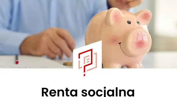 Różowa świnka-skarbonka, symbol oszczędzania na emeryturę socjalną. Dłoń wrzuca monetę.