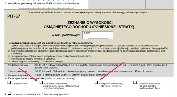 Jak rozliczyć PIT 37 wspólnie z małżonkiem krok po kroku bez błędów