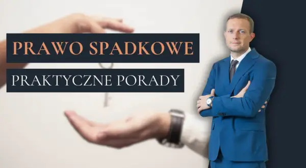Prawnik w garniturze oferuje praktyczne porady dotyczące prawa spadkowego. Dłonie trzymają klucz, symbolizujący dziedziczenie.