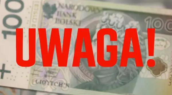 Uwaga! Zmiany w zasiłku stałym. Polskie banknoty 100 zł na tle.