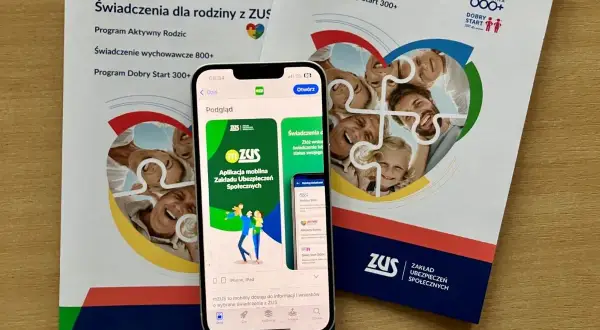 Aplikacja mobilna ZUS ułatwia dostęp do świadczeń, w tym świadczenie wychowawcze 800+.
