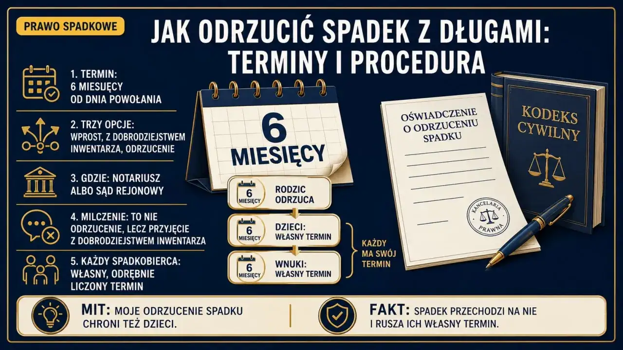 Jak odrzucić spadek u notariusza? Informacje o terminach i procedurze. Kalendarz, dokumenty i Kodeks Cywilny.