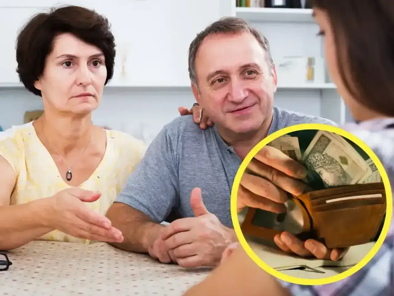 Rodzice martwią się, jak związać koniec z końcem, gdy ich **najniższa emerytura netto** ledwo wystarcza na życie.