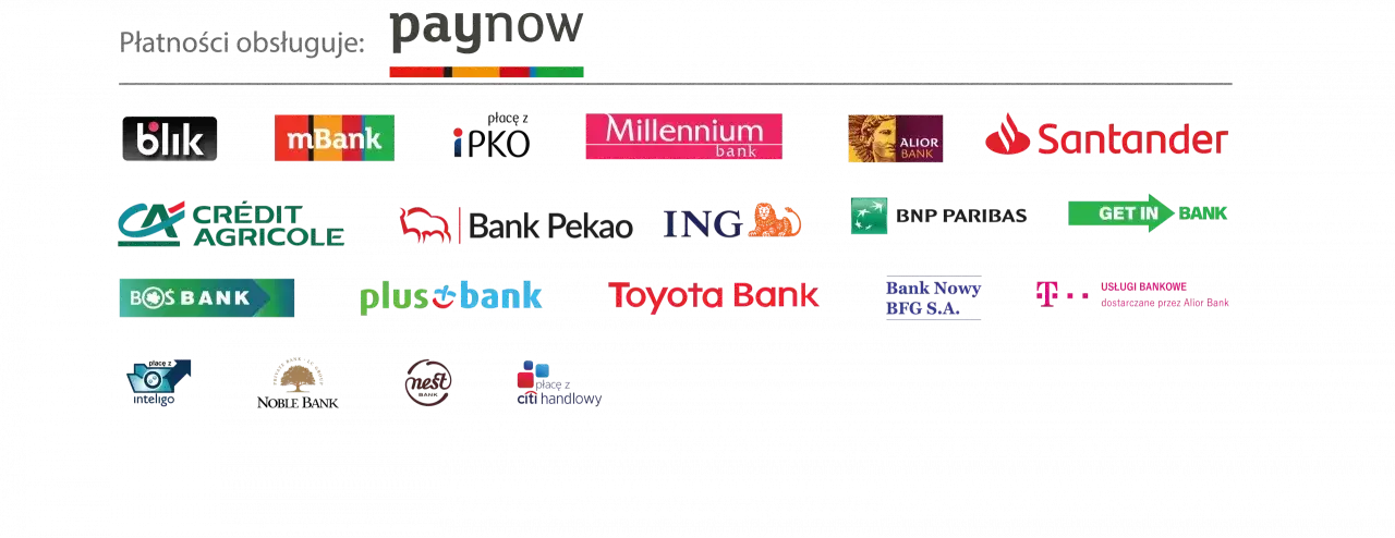 Paynow to system płatności obsługiwany przez wiele banków, m.in. mBank, Santander, Alior Bank, PKO BP, Millennium.