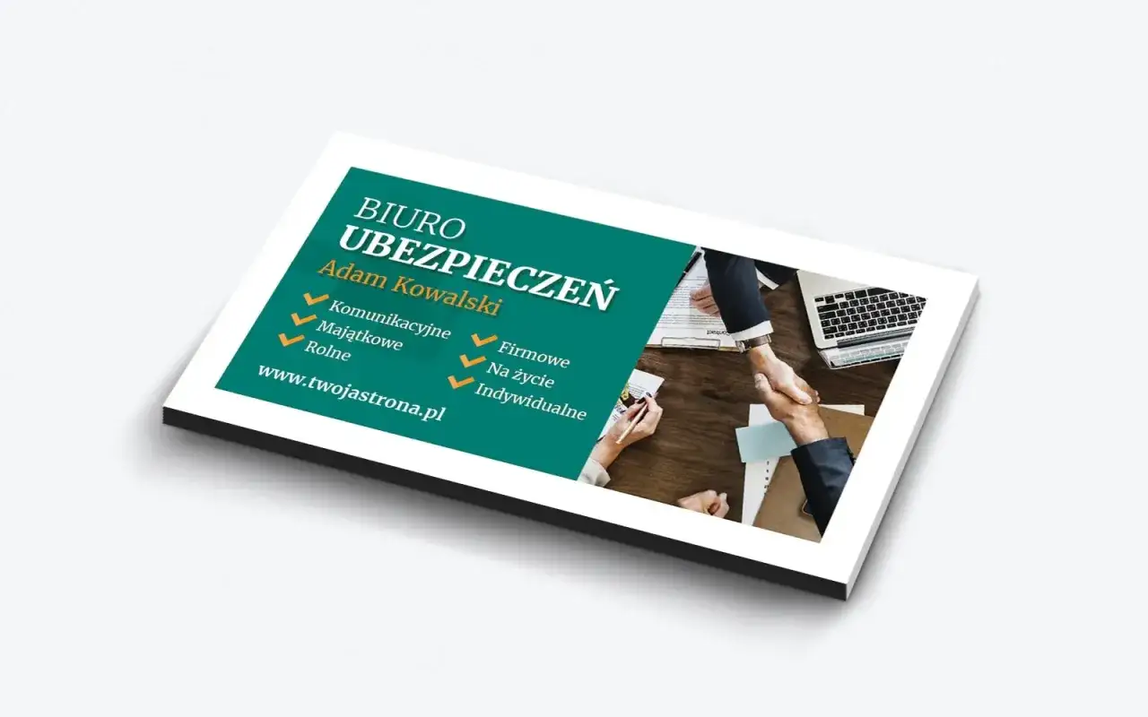 Biznesowa wizytówka z hasłem