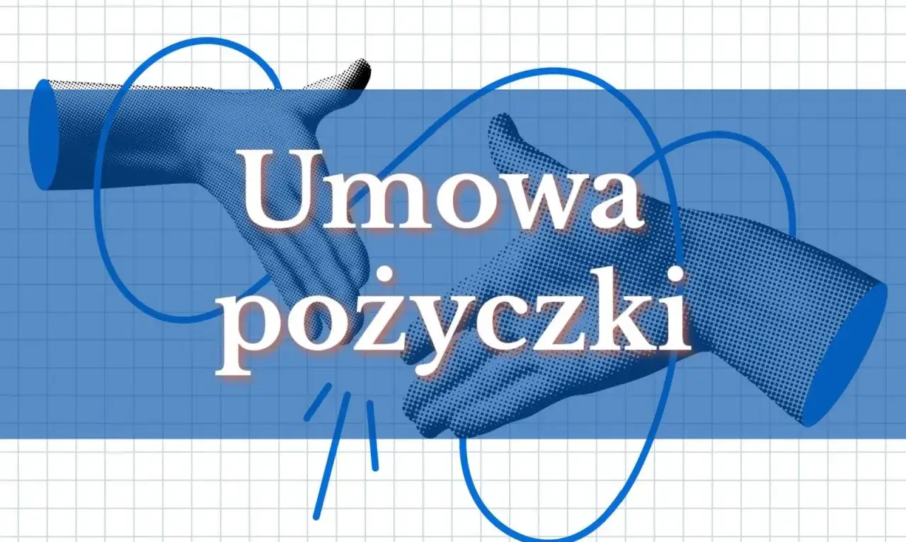 Dwie dłonie symbolizują zawarcie umowy pożyczki.