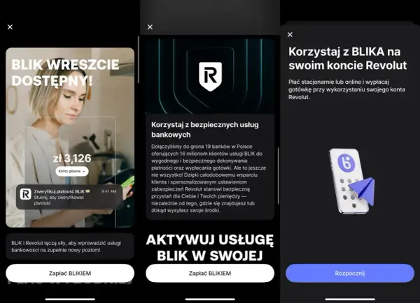 Jak założyć konto Revolut i aktywować BLIK. Aplikacja pokazuje, jak płacić i wypłacać gotówkę.